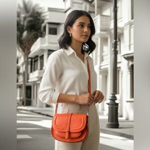 Chic Orange Crossbody Bag for Women